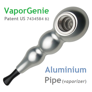 VaporGenie Aluminum Pipe Vaporizer - Patent US 7434584 B2