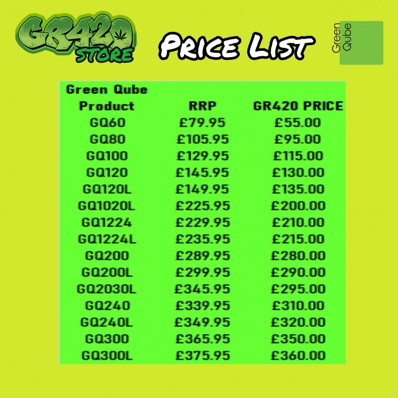 Price List Green qube