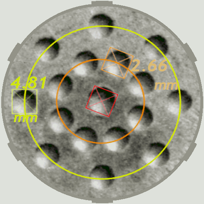 Heat Decoupling Pads of 12.5 mm dia. x 1 mm Metal Disc with 17 #53 Holes (2019-Jul-31)