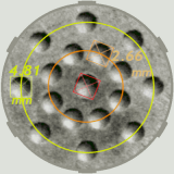 Heat Decoupling Pads of 12.5 mm dia. x 1 mm Metal Disc with 17 #53 Holes (2019-Jul-31)