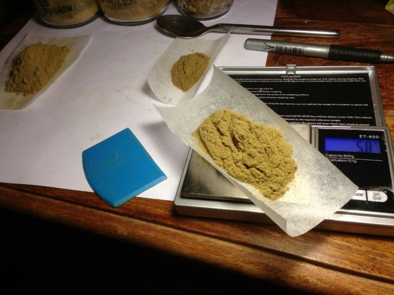 73micron bag contents 5.8 grams 2nd empty