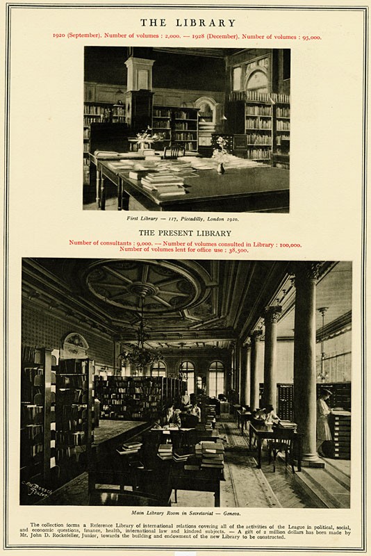 Société des (League of) Nations - 1st Library - Picadilly/London - 1920