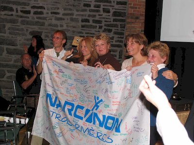 Signature of Jean Lapointe on Narconon 3-R banner (2009-Oct-4)
