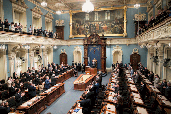 Kathleen Wynne at Québec's parliament (2017-Sep-21)