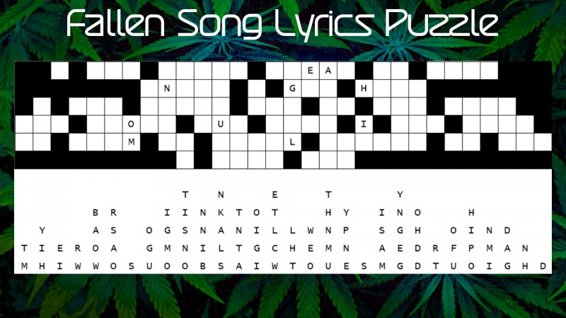 mn 420 month Fallen Song Lyrics Puzzle